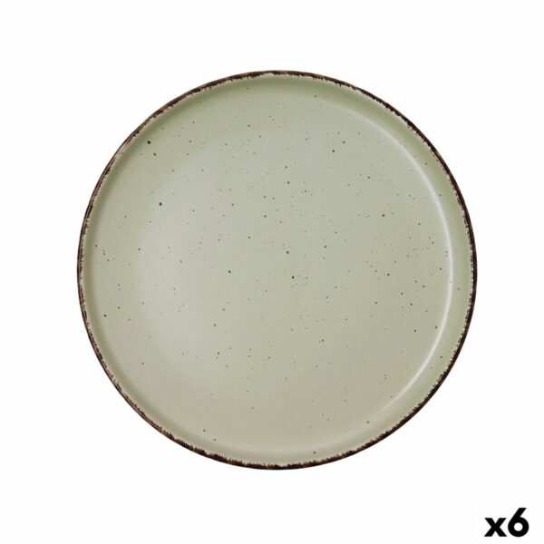 Плоска чиния Quid Duna Зелен Керамика 26,5 x 2,8 cm (6 броя)