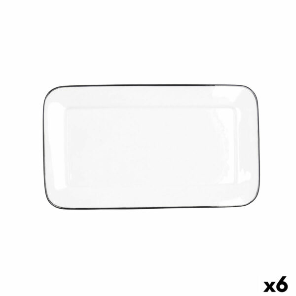 Поднос за аперитиви Quid Gastro Бял Керамика 31 x 18 cm (6 броя)