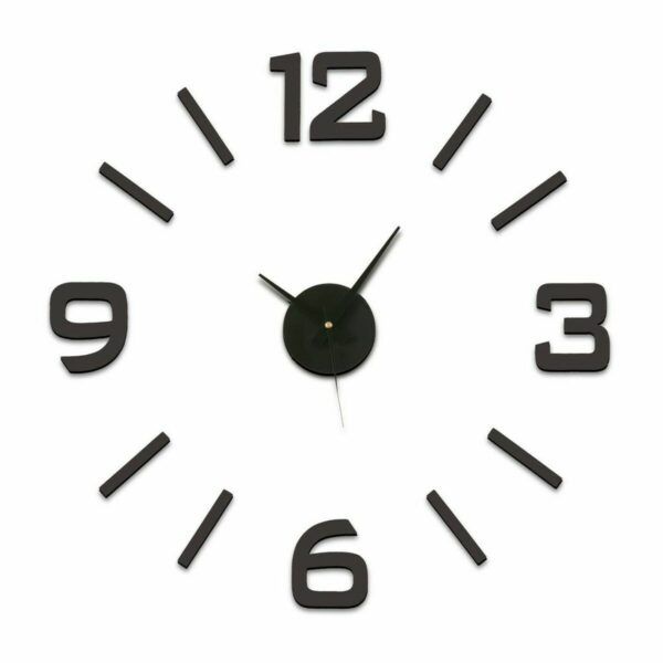 Стенен часовник Versa Стикер Черен