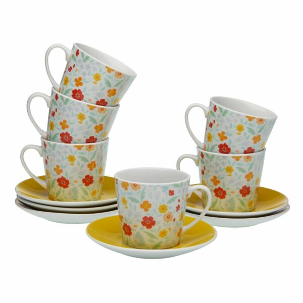 Комплект чаши за кафе части Versa Flandes 6 броя Порцелан