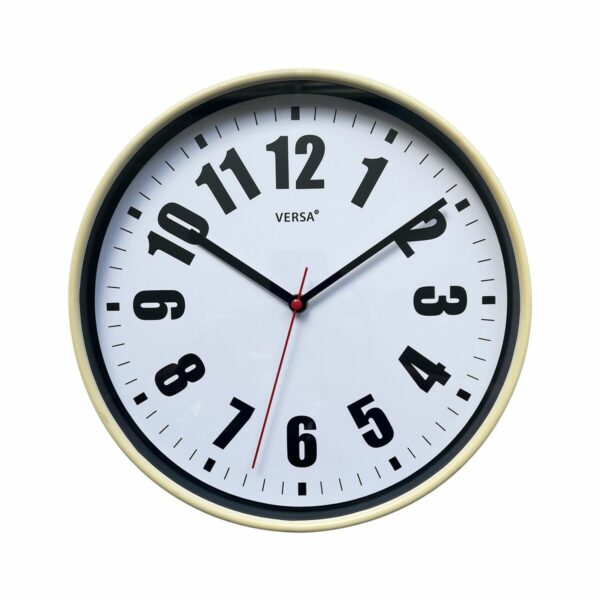 Стенен часовник Versa Бял Пластмаса 4 x 30 x 30 cm