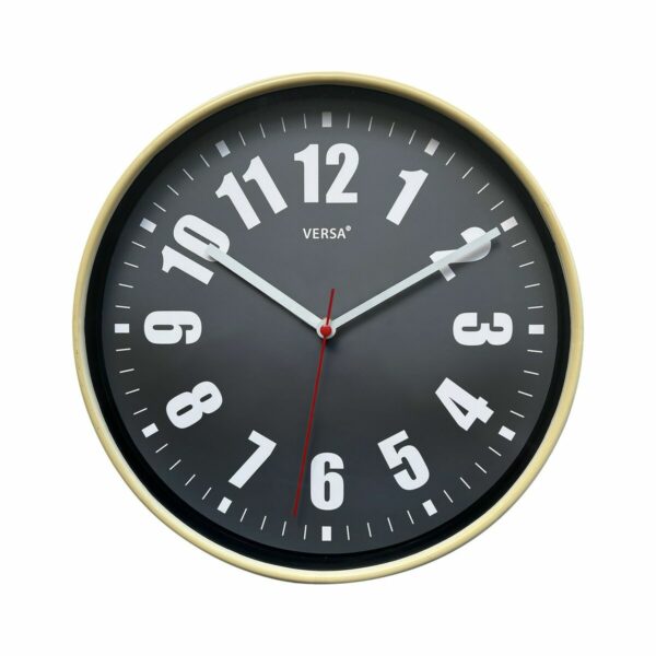 Стенен часовник Versa Сив Пластмаса 4 x 30 x 30 cm