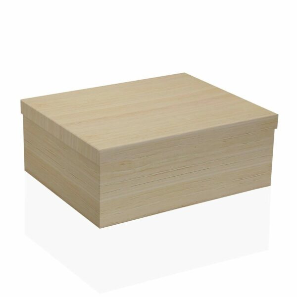 Комплект Кутии за Подреждане една върху друга Versa Дървен Картон 15 Части 35 x 16,5 x 43 cm