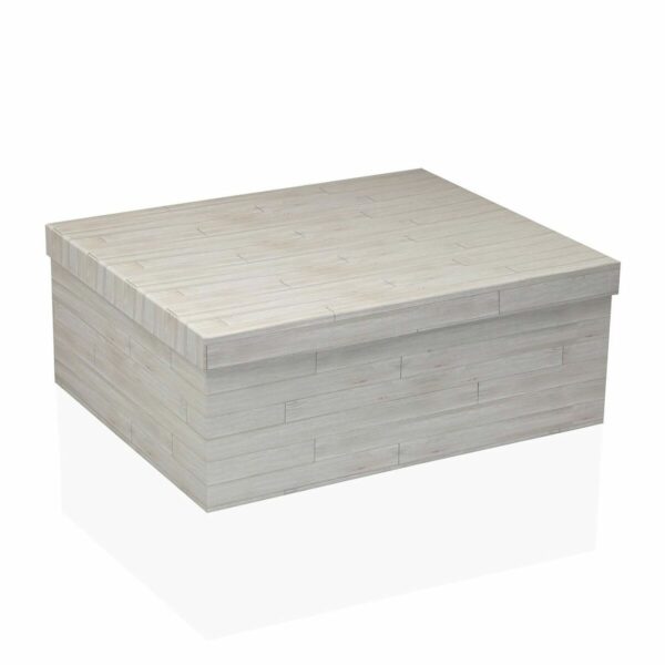 Комплект Кутии за Подреждане една върху друга Versa Дървен Картон 15 Части 35 x 16,5 x 43 cm