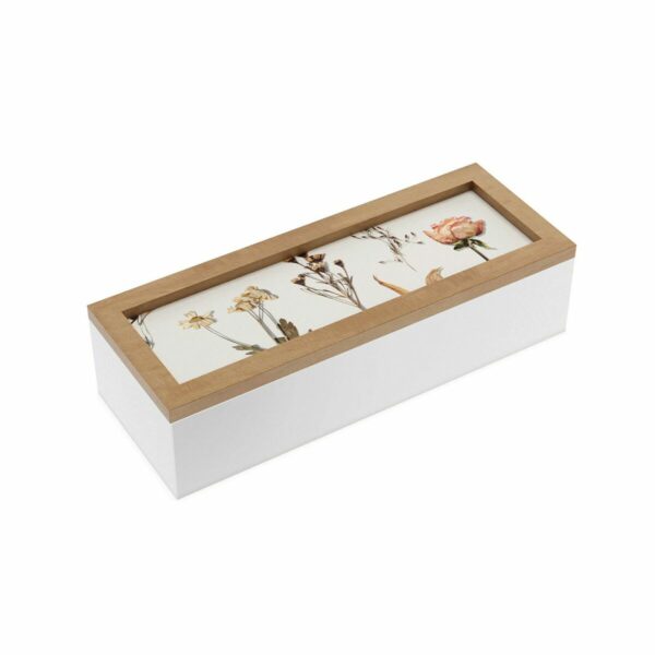 Декоративна кутия Versa Lilled Дървен MDF 9 x 6 x 24 cm
