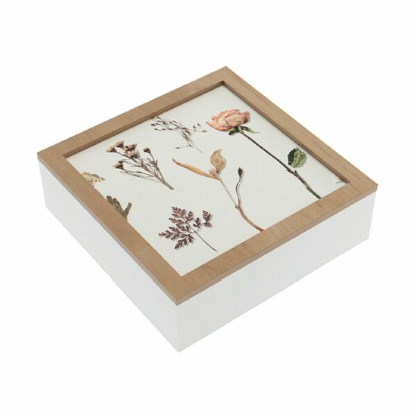 Декоративна кутия Versa Lilled Дървен MDF 24 x 7 x 24 cm