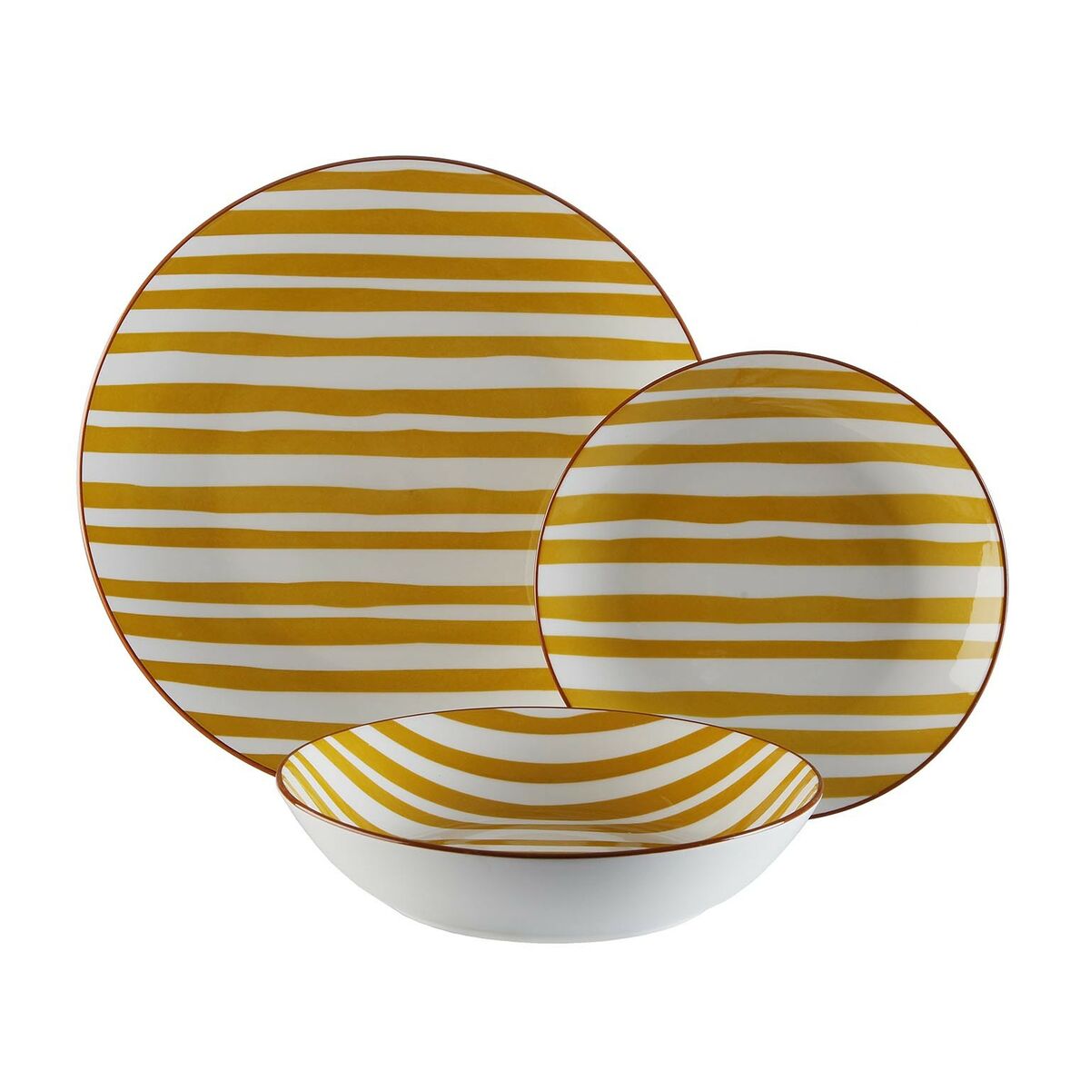 Плоска чиния Versa Жълт полиетилен RPET Lilled Ø 20 cm