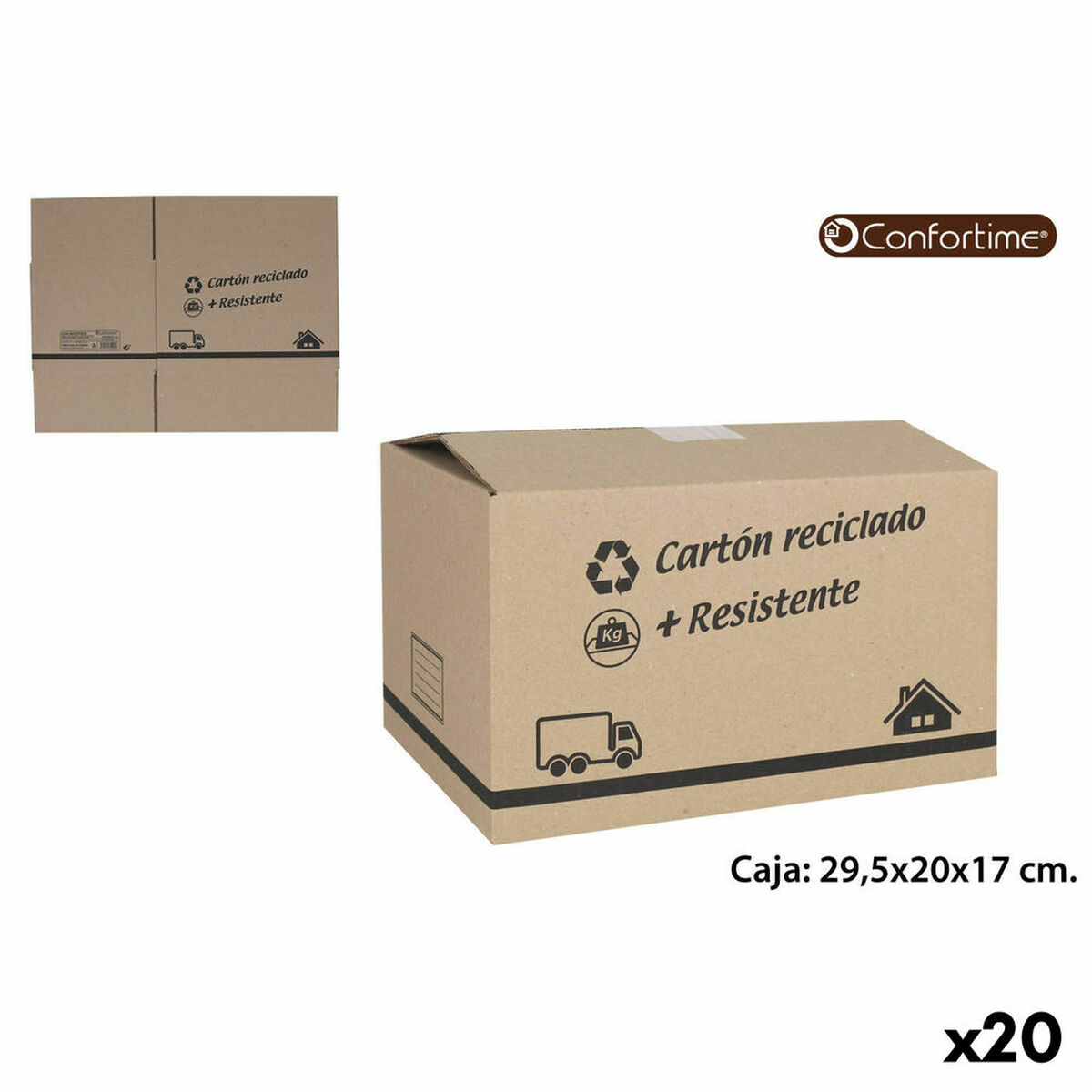 Кутия за Съхранение с Капак Bella Бял 13,9 x 11,4 x 7,2 cm (12 броя) (14 x 11 x 7 cm)