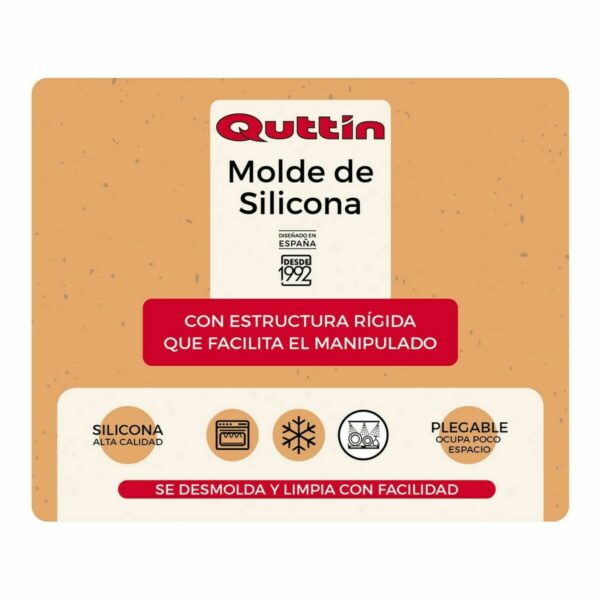 Форма за Печене Quttin Силикон Твърд 28,5 x 25,5 x 1,8 cm (8 броя)