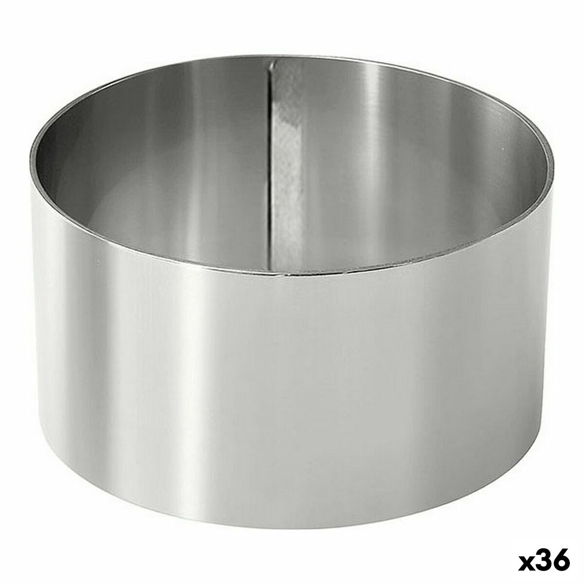 Форма за обшиване Неръждаема стомана Сребрист 10 cm 0,8 mm (24 броя) (10 x 4,5 cm)