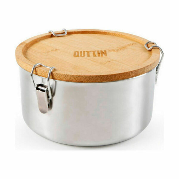 Кутия за обяд Quttin Неръждаема стомана Бамбук 17 x 9 cm (6 броя)