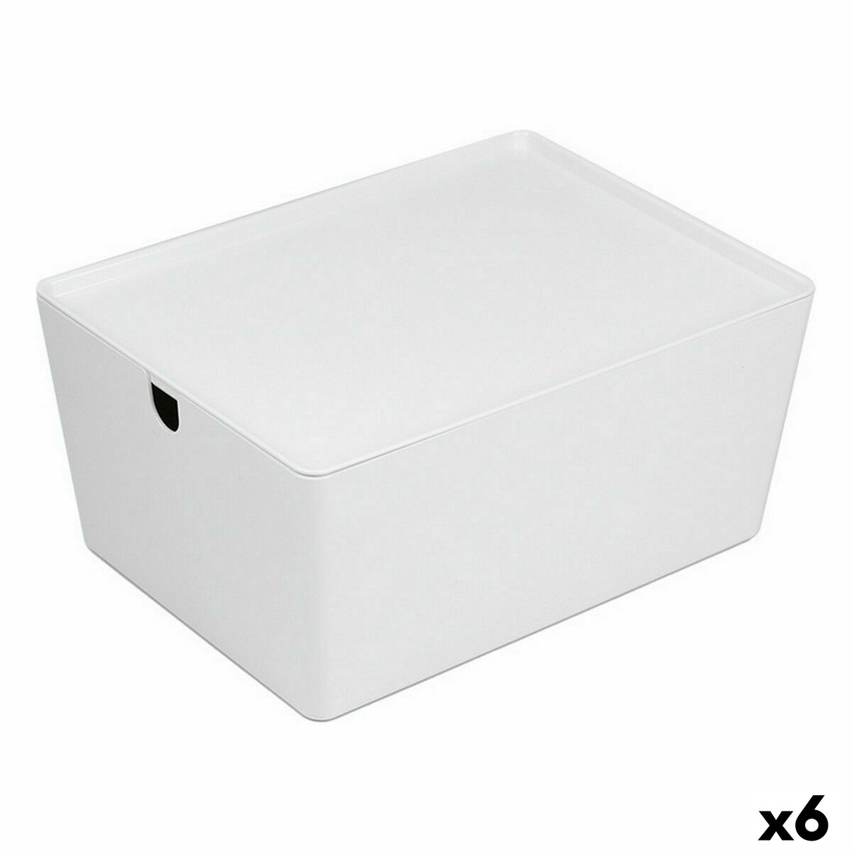 Кутия за Съхранение с Капак Bella Антрацит 28 x 17,9 x 11,2 cm (12 броя) (28 x 18 x 11 cm)