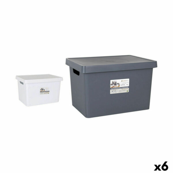 Кутия за Съхранение с Капак Confortime 17 L С капак Квадратен (6 броя)