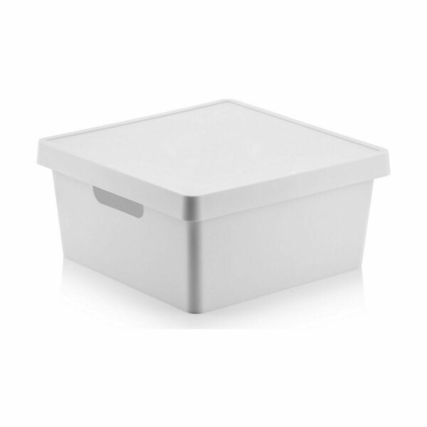 Кутия за Съхранение с Капак Confortime 10 L С капак Квадратек (6 броя)