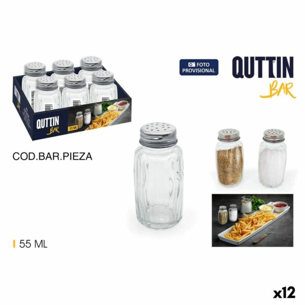 Поставка за Подправки Quttin Bar 55 ml 4 x 4 x 8 cm (6 Части) (12 броя)