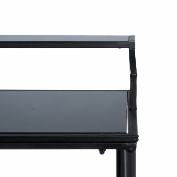 Нощно шкафче Черен Кристал Желязо 45 x 35 x 65 cm