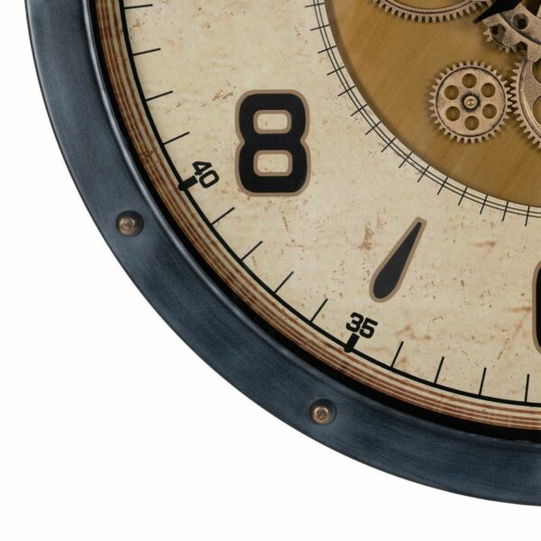 Стенен часовник Черен Златен Кристал Желязо 72 x 9 x 72 cm (3 броя)