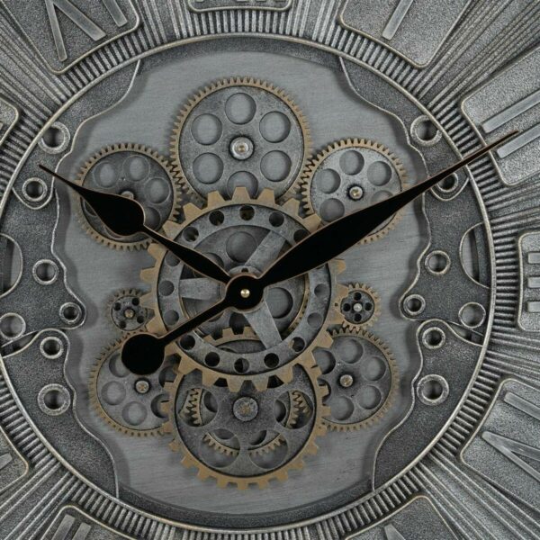 Стенен часовник Сив Кристал Желязо 69,5 x 9 x 69,5 cm (3 броя)