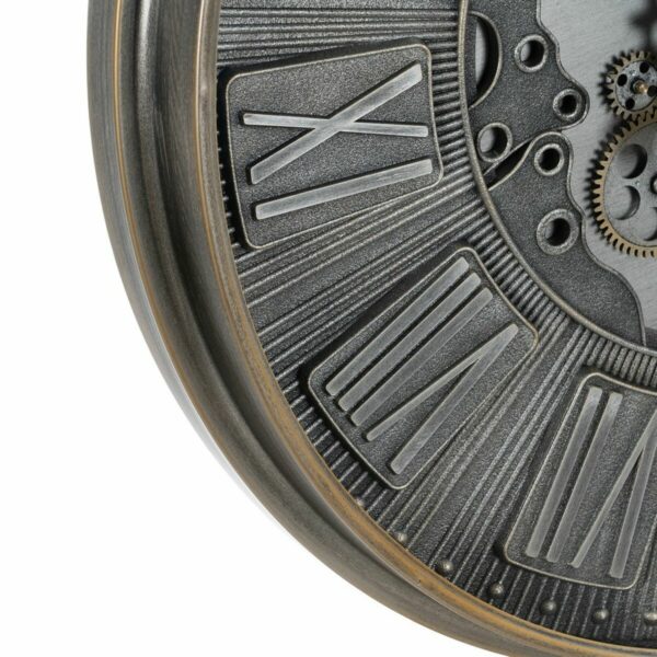 Стенен часовник Сив Кристал Желязо 69,5 x 9 x 69,5 cm (3 броя)