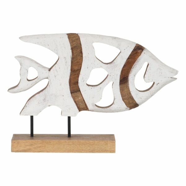 Скулптура Риба Бял Бежов 45,5 x 9 x 32,5 cm