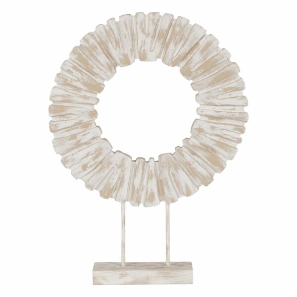 Скулптура Бял Бежов пръстен 45 x 10 x 59 cm