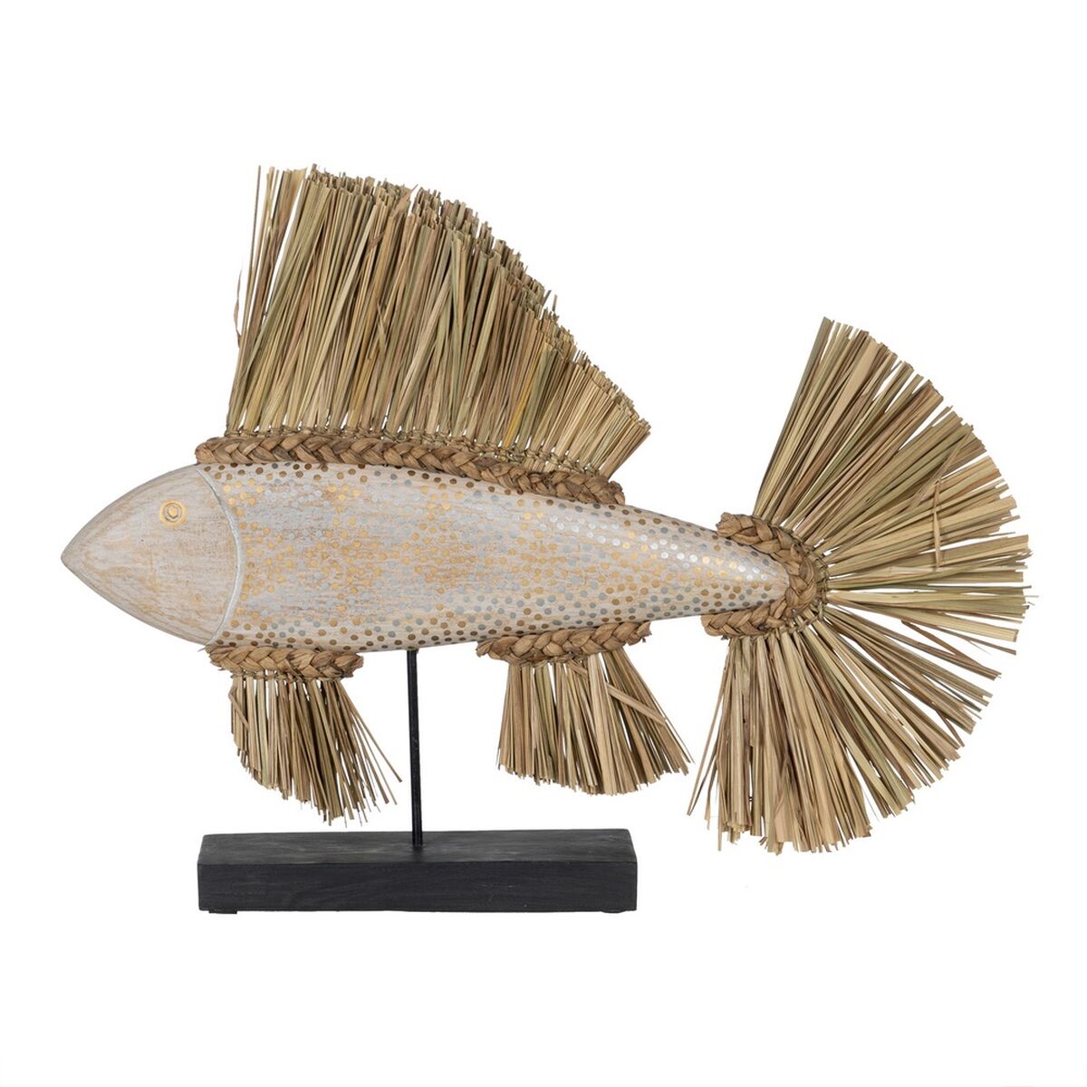 Декоративна фигурка Бял Кафяв Естествен Риби 30 x 10 x 40 cm