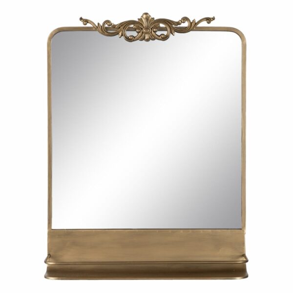Стенно огледало Златен Кристал Желязо 62 x 16 x 65 cm