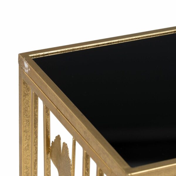 Комплект от 2 маси Черен Златен Желязо 100 x 30 x 80 cm (2 броя)