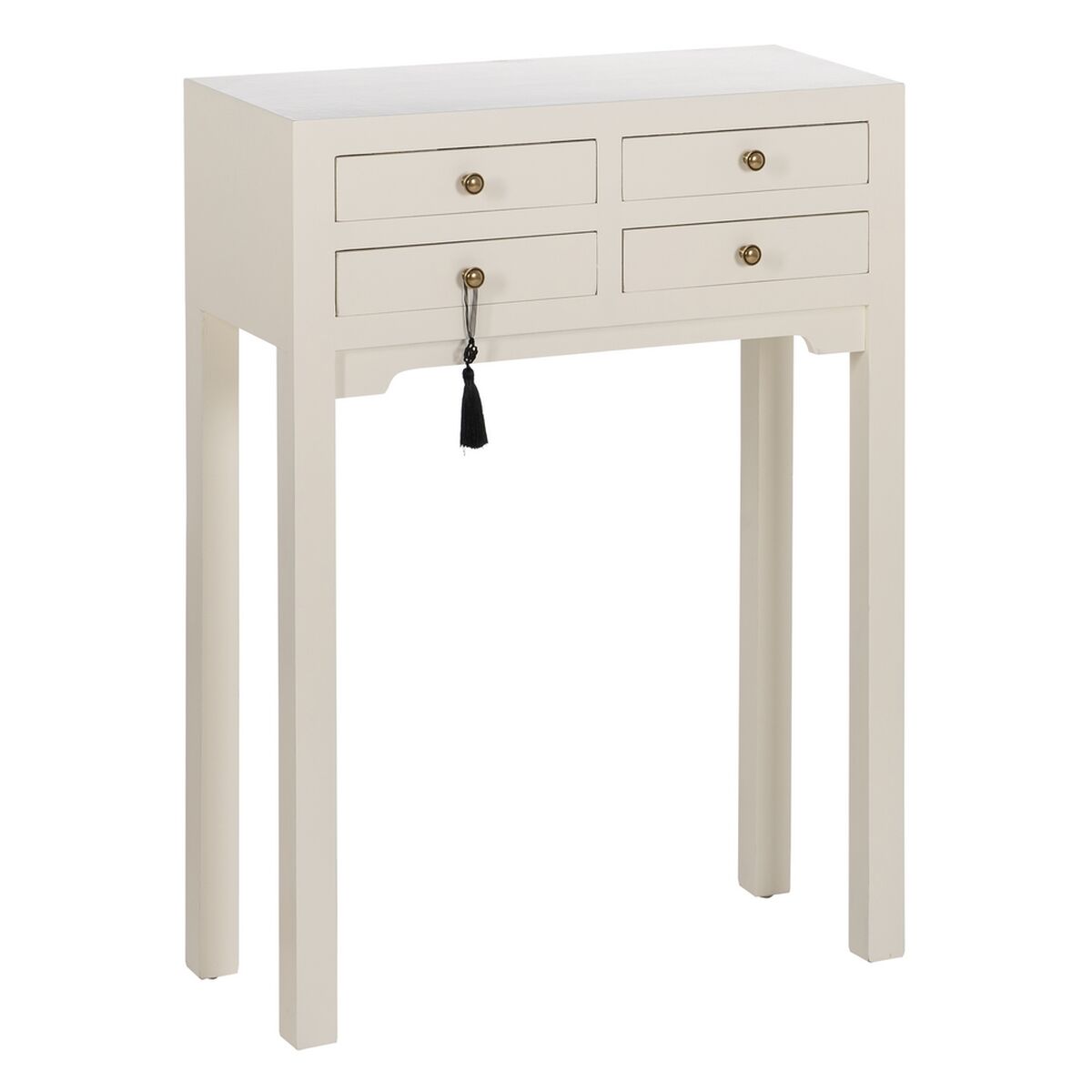 Помощна мебел KENSY Бял Естествен Cмърч бор Дървен MDF 76,5 x 30 x 72 cm