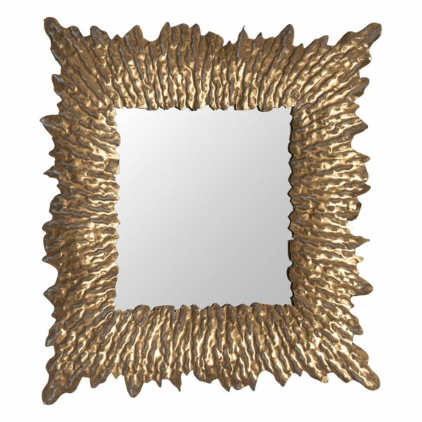 Стенно огледало Златен Кристал Желязо 74 x 7,5 x 74 cm