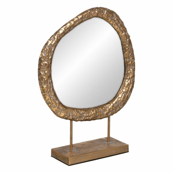 Огледало със Скоба за Монтиране Златен Кристал 49 x 13 x 62,5 cm