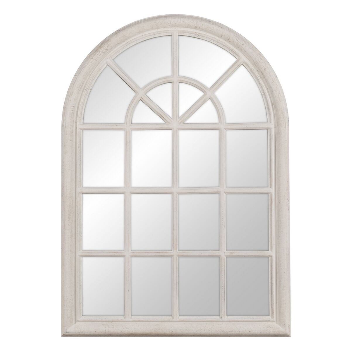 Стенно огледало Бял Дървен Кристал Дърво от пауловния Прозорец 70 x 3,5 x 100 cm