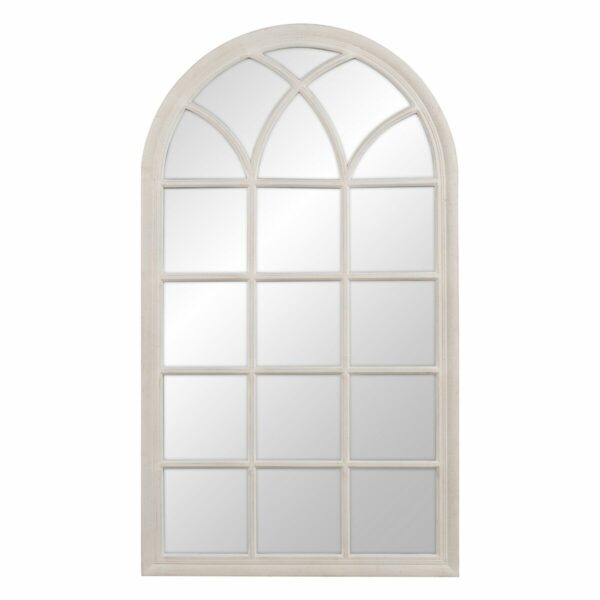 Стенно огледало Бял Дървен Кристал Дърво от пауловния Прозорец 80 x 4 x 140 cm