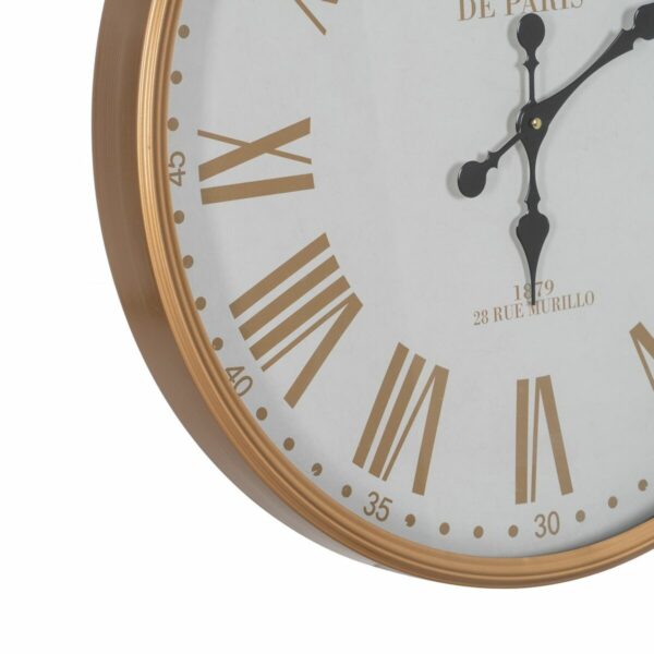 Стенен часовник Бял Естествен Желязо 60 x 60 x 6 cm