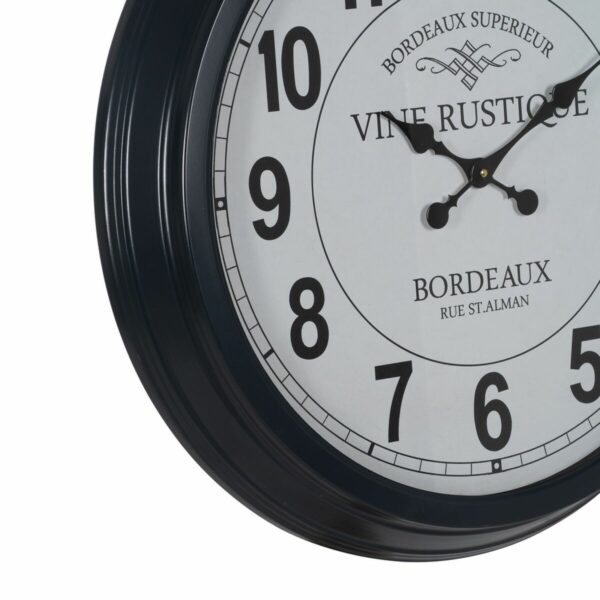 Стенен часовник Бял Черен Желязо 70 x 70 x 6,5 cm