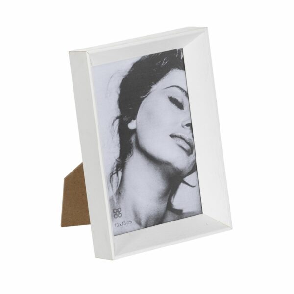 Рамка за снимки Бял Дървен Кристал 12 x 2,5 x 17 cm