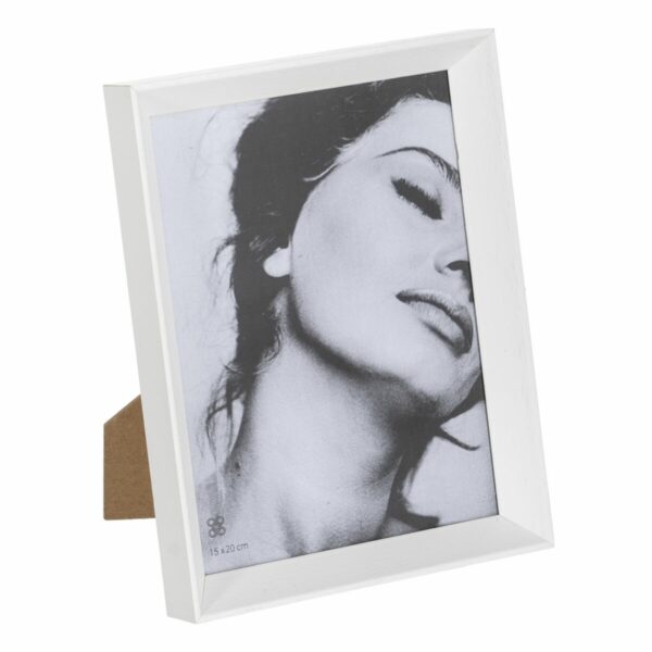 Рамка за снимки Бял Дървен Кристал 17 x 2,5 x 22,5 cm