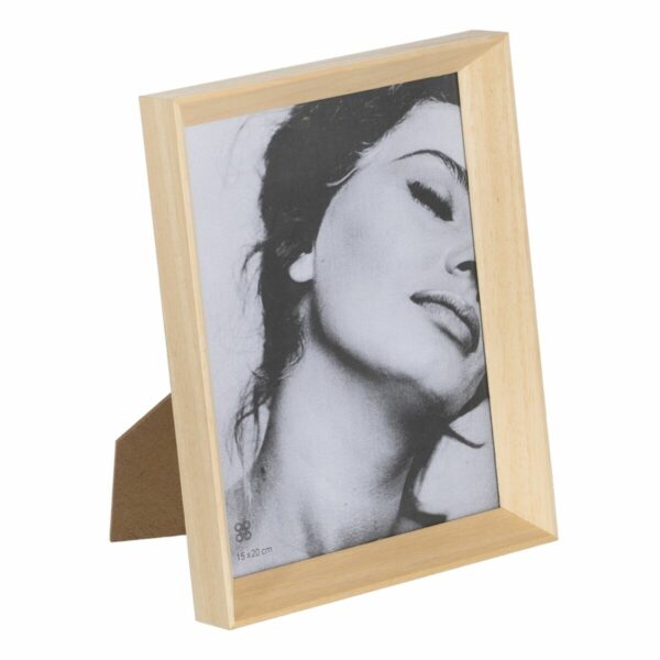 Рамка за снимки Бежов Дървен Кристал 17 x 2,5 x 22 cm
