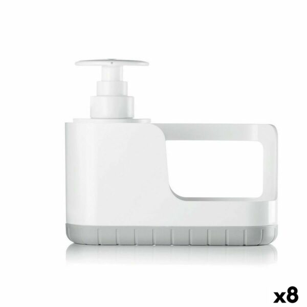 Дозатор за сапун 2 в 1 за мивка Confortime ABS полипропилен Бял Сив (8 броя)