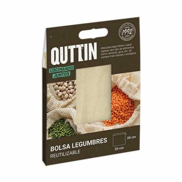 Чанта за храна за многократна употреба Quttin Зеленчуци 20 x 20 cm (48 броя)