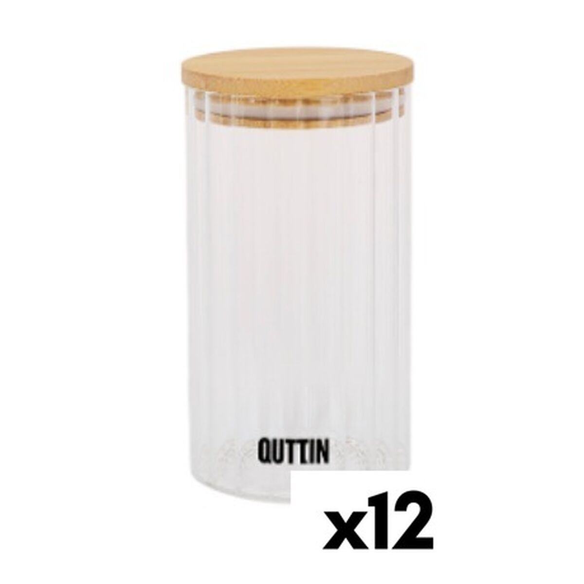 Херметическа Кутия за Обяд Quid Purity Кръгъл 640 ml Прозрачен Cтъкло (12 броя)