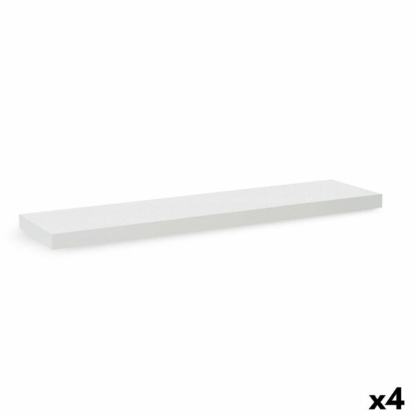 Рафтове Confortime Дървен MDF Бял 23,5 x 80 x 3,8 cm (4 броя)