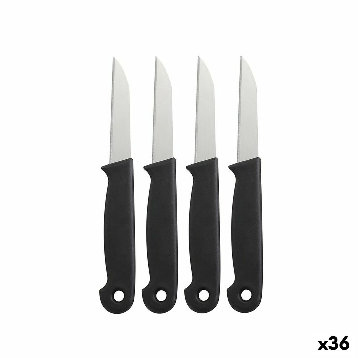 Комплект Ножове Белачки Черен 4 Части 16 cm (36 броя)