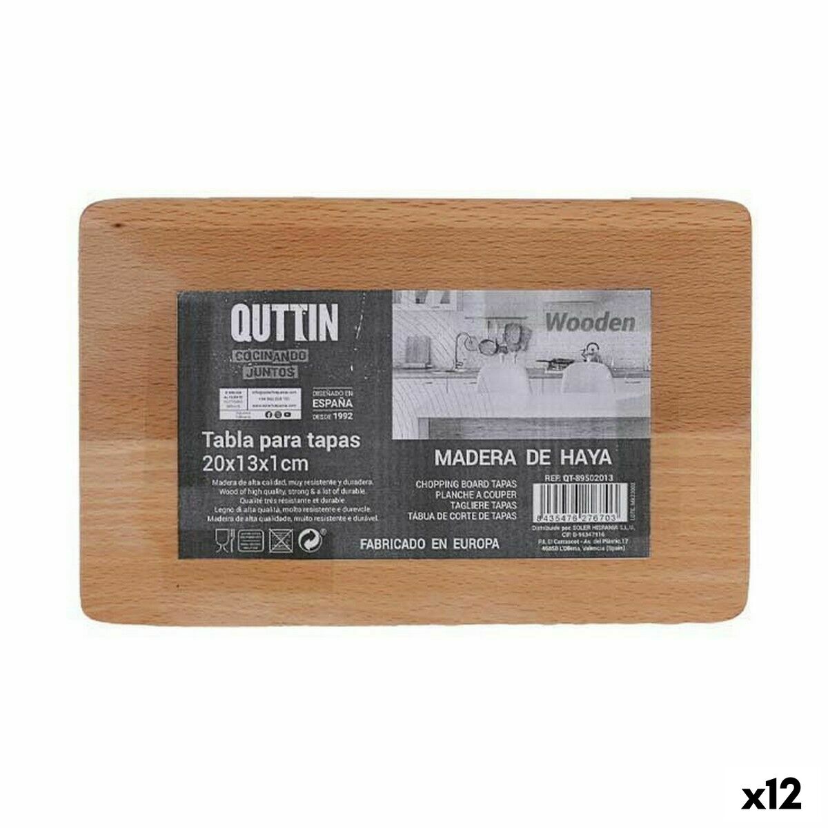 Херметическа Кутия за Обяд Quttin Кръгъл 1,3 L (6 броя)