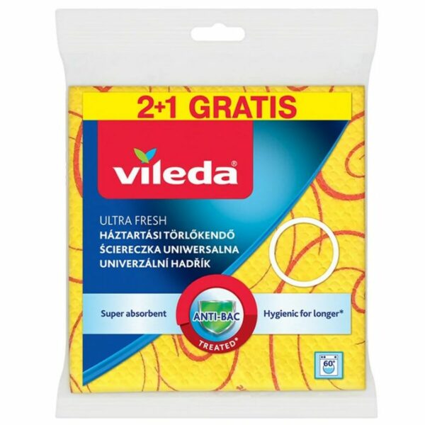 Кухненска Кърпа за Почистване Vileda 144826 Жълт (3 Части)
