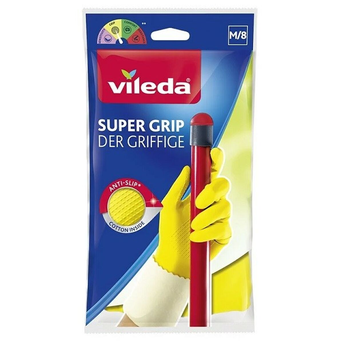Работни Ръкавици Vileda Super Universal Жълт (1 броя)