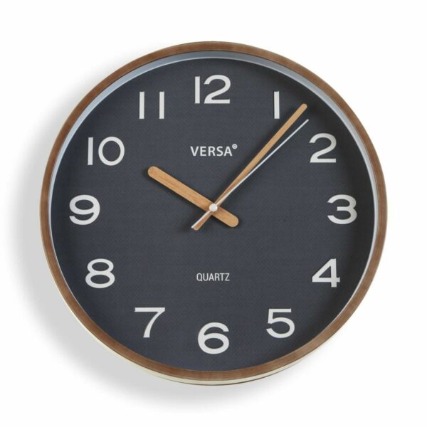 Стенен часовник Versa Сив Пластмаса Кварц 4,3 x 30 x 30 cm