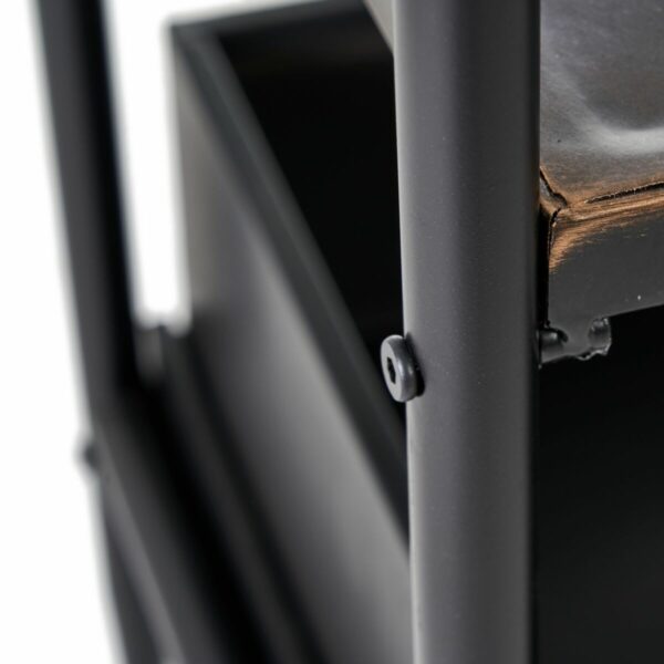 Портманто с чекмеджета BRICK Поставка за палто Кафяв Черен Желязо 111 x 37 x 185 cm