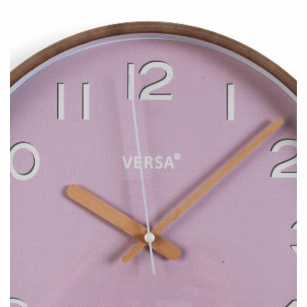 Стенен часовник Versa Розов Пластмаса Кварц 4,3 x 30 x 30 cm