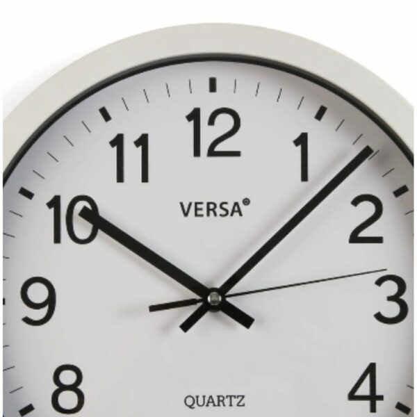 Стенен часовник Versa Бял Пластмаса Кварц 4,3 x 30 x 30 cm